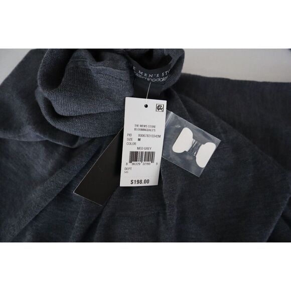 Mens Store Bloomingdales 3342M Sz M Med. Gray Merino Wool Turtleneck Sweater - Picture 7 of 11